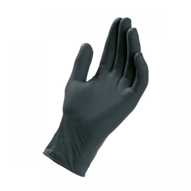 GUANTI NITRILE NERO TG.M PZ.100 (10)